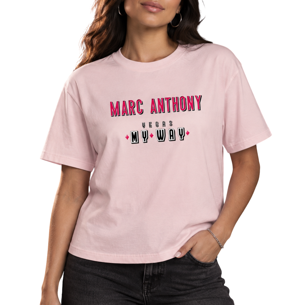 Camiseta cuadrada rosa My Way para mujer