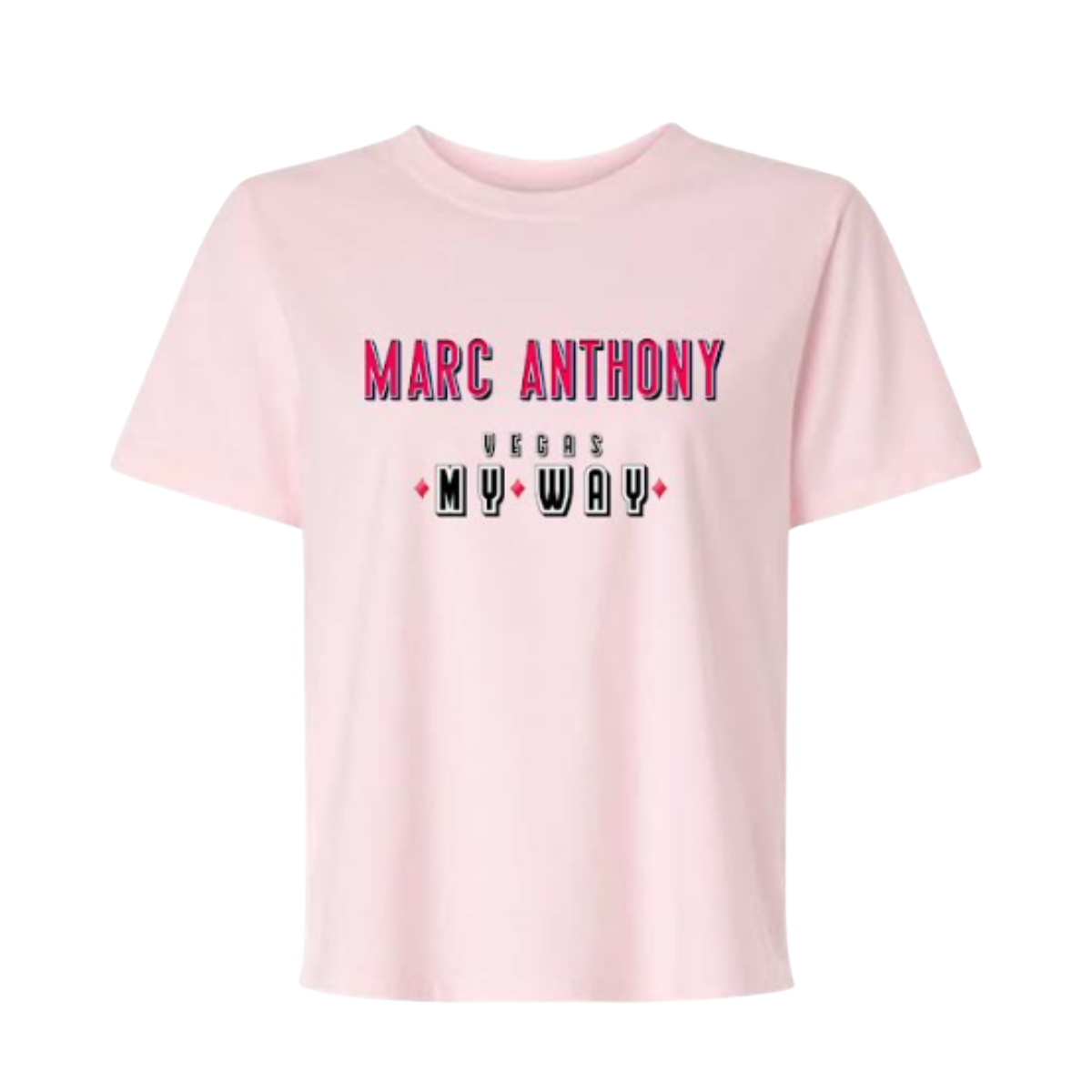 Camiseta cuadrada rosa My Way para mujer