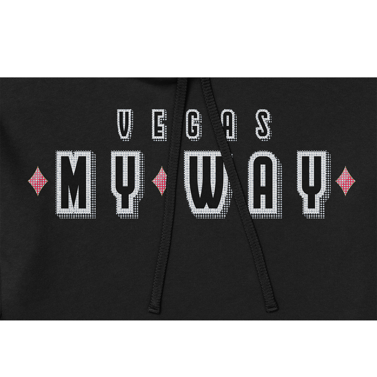 Women's Rhinestone Crop Hoodie