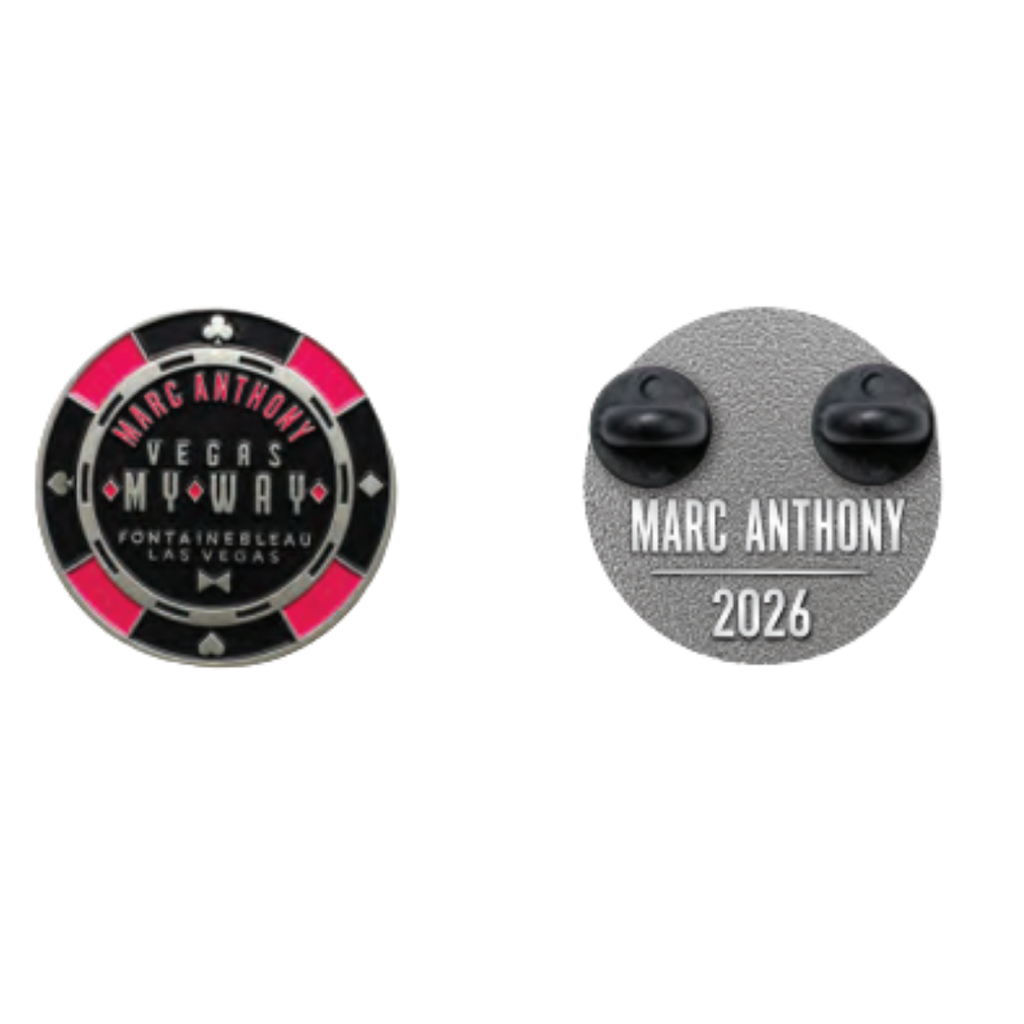 Vegas My Way Silver Enamel Pin