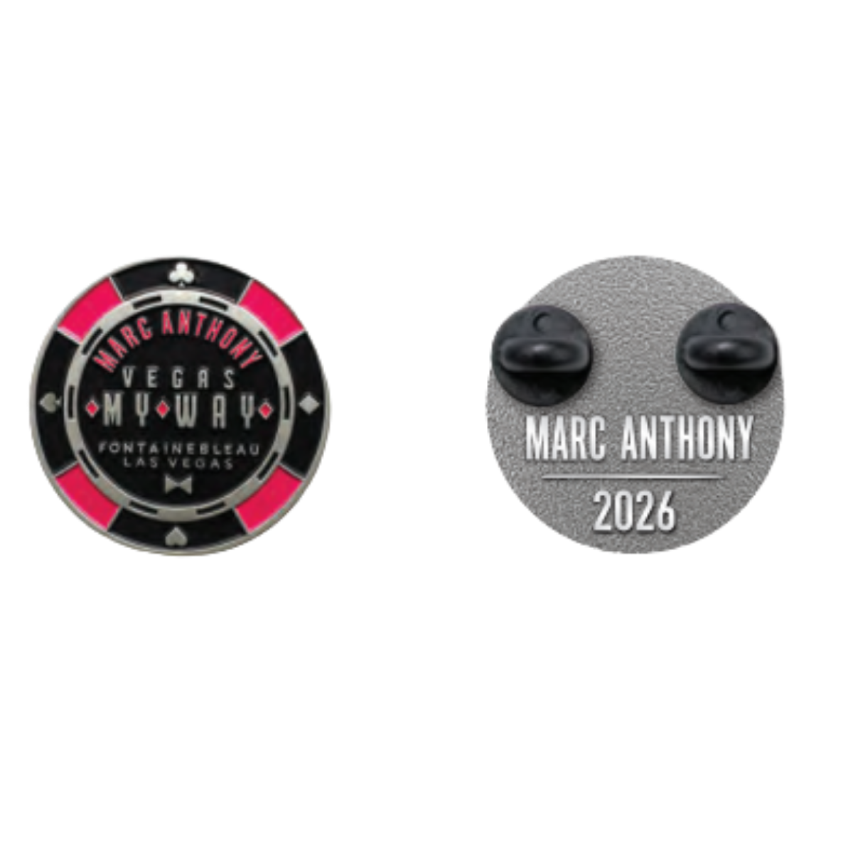 Vegas My Way Silver Enamel Pin