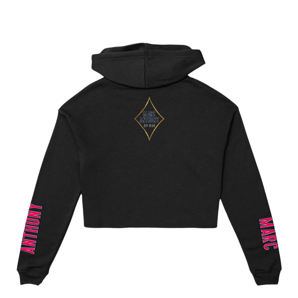 Women's Rhinestone Crop Hoodie