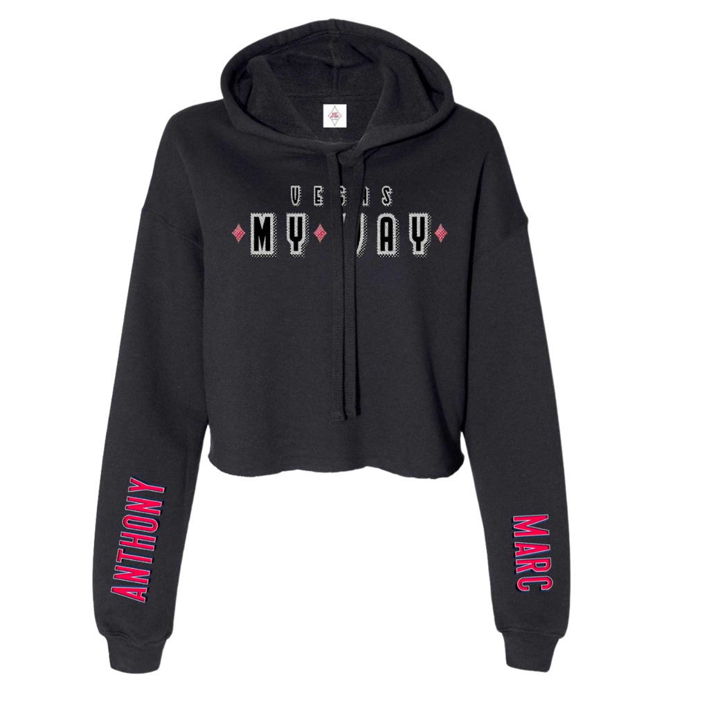 Women's Rhinestone Crop Hoodie